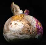 Gourd 14 - Cats Peonies